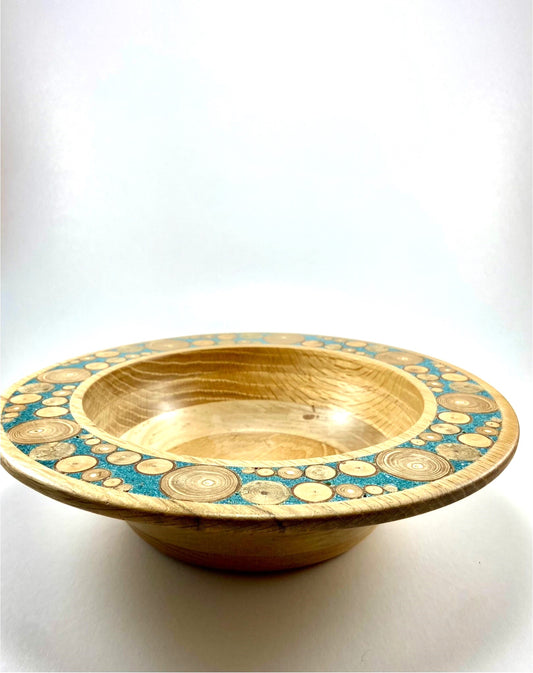 SM Red Oak/Maple/Resin Deco Bowl