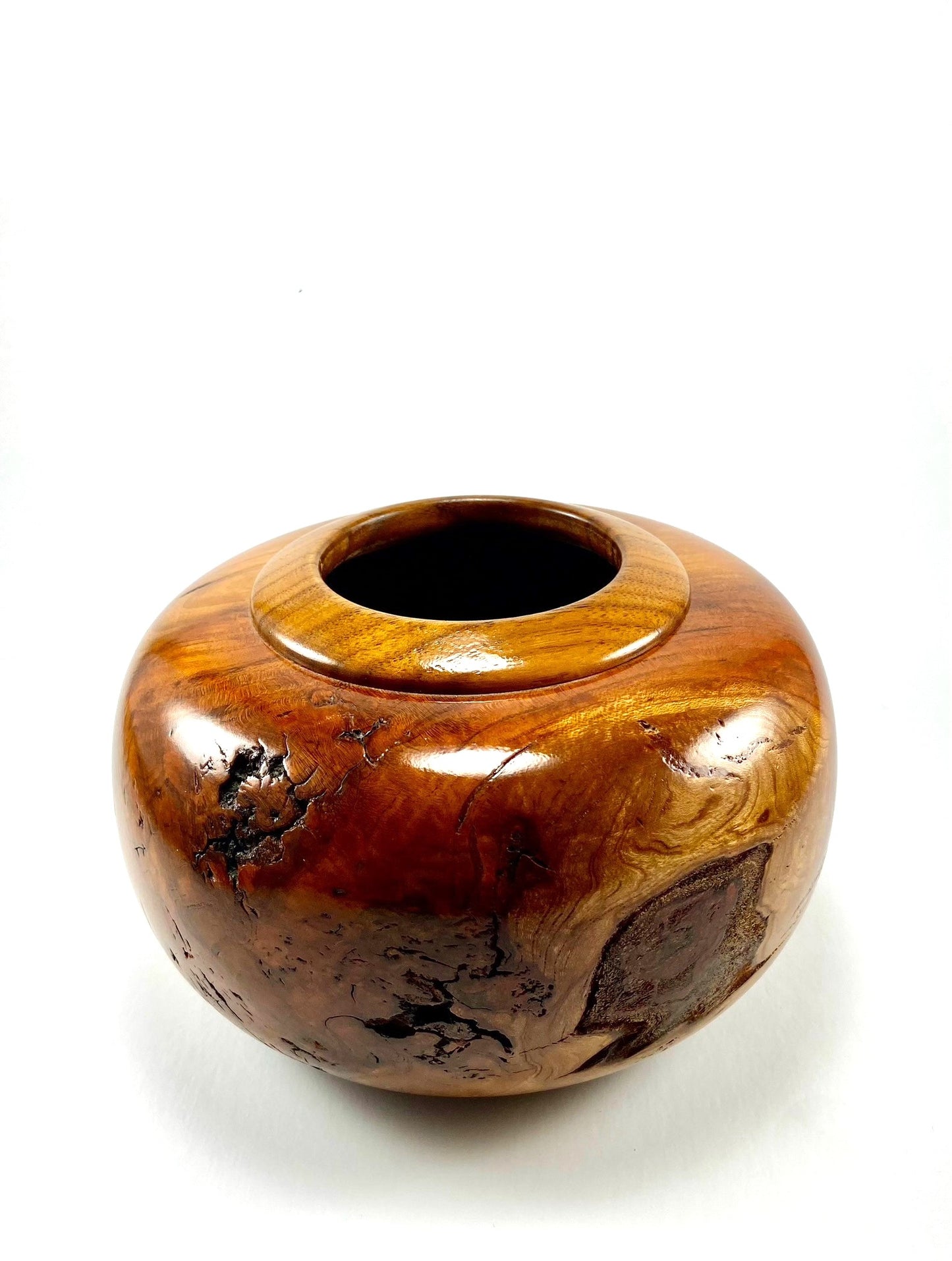 SM Cherry Burl Hollow Urn