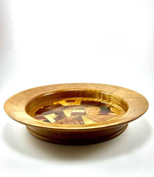 SM Maple/Assorted Wood Design Deco Bowl