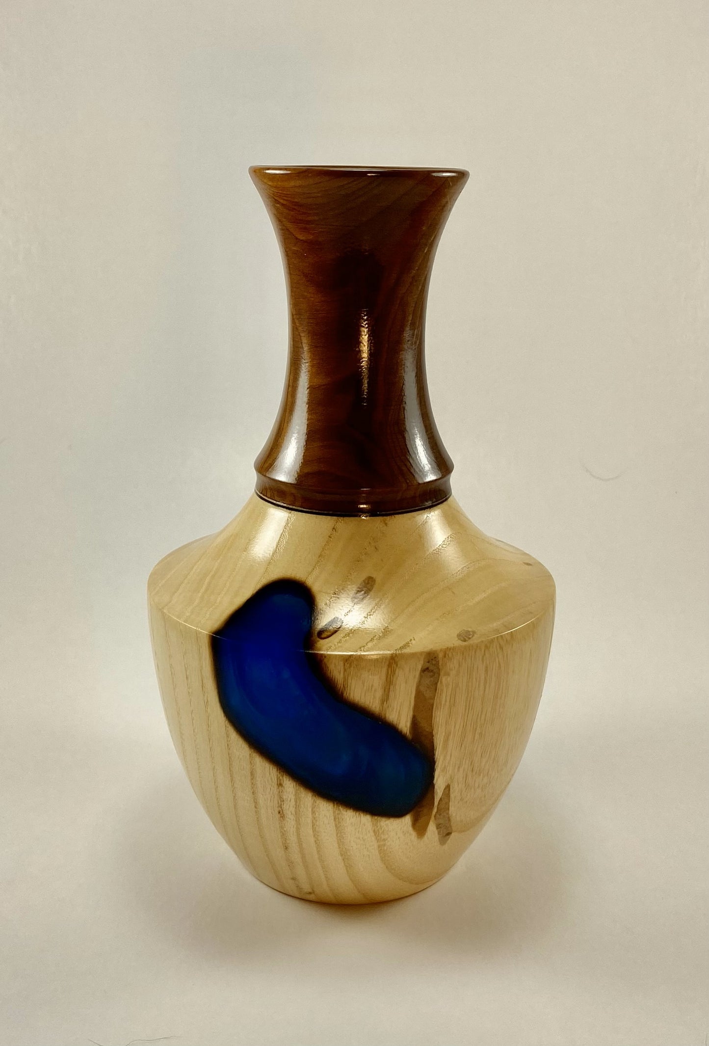 Wood Decorative Vase/Ash and Unknown wood